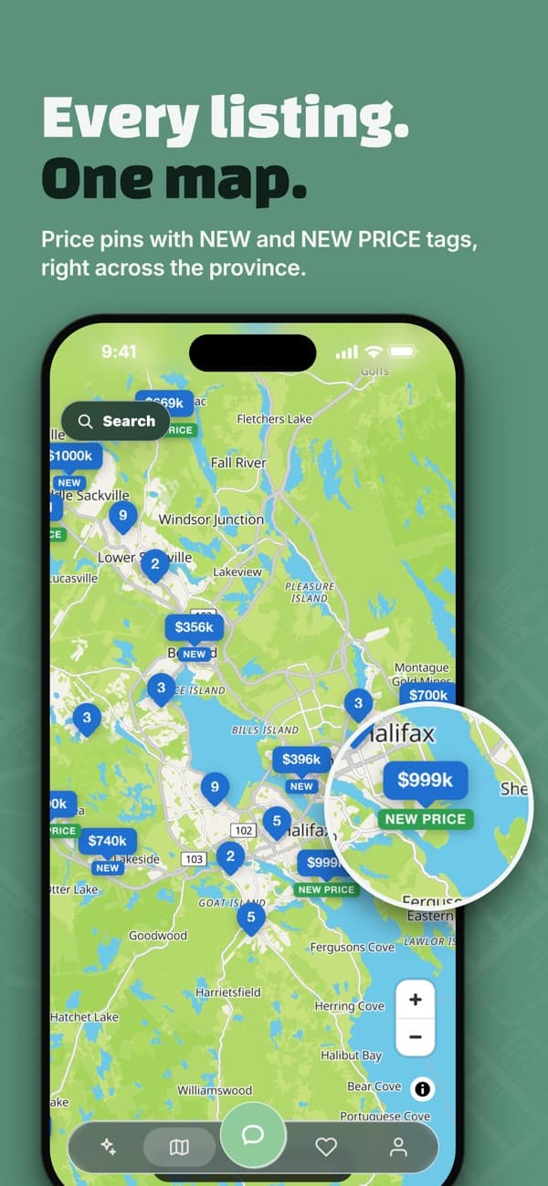 Acres app: Every listing on one map
